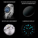 cadisen-src:a67cc1825d61 CADISEN C8245M Diver 40mm  Mechanical Man Watch